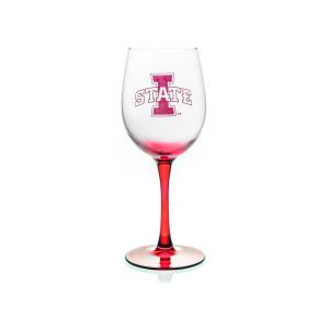 Iowa State Cyclones Wine Glass With Colored Stem