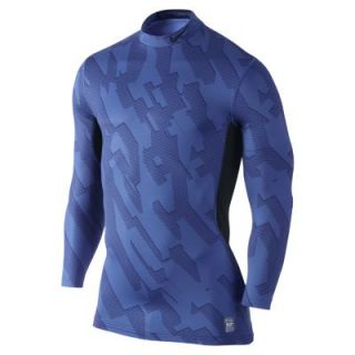 Nike Pro Combat Hyperwarm Dri FIT Max Fitted Micro Chainmaille Mens Mock   Game
