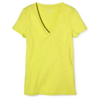 Womens Vintage V Neck Tee   Chipper Yellow   M