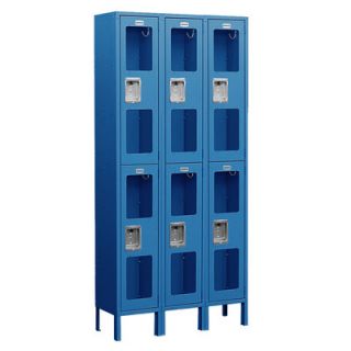 Salsbury Industries Assembled See Through Double Tier 3 Wide Locker  S 6236