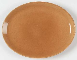 Iroquois Casual Apricot 12 Oval Serving Platter, Fine China Dinnerware   Russel