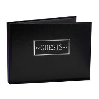 Black Small Guest Book (Black/silverCapacity 64 pagesDimensions 7.5 inches wide x 5.75 inches highMaterials Card stock Quantity One (1) guest bookSuggested uses All occasion Model 38933 )