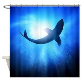  Shark Shower Curtain  Use code FREECART at Checkout