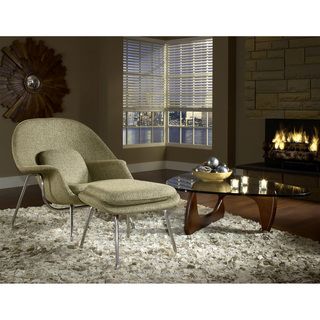Eero Saarinen Style Chair And Ottoman Set