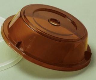 GET Cover For 10.6 in To 11.4 in Round Plates, Amber Polypropylene