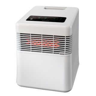Honeywell White Energy Smart Infrared Heater (WhiteMaterials Plastic/metalCubic feet per minute 0Overall dimensions 18.39 inches high x 15.75 inches wide x 18.11 inches deepEnergy saver YesSettings Two (2) continuous heat settings )
