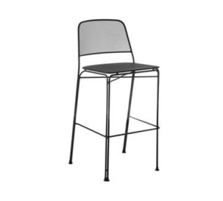 EmuAmericas Stacking Barstool w/ Extended Steel Mesh Back & Seat, Foot Rest, Iron