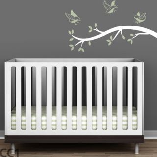 LittleLion Studio Tree Branches Polka Dot Birds Wall Decal DCAL VL MD 085 W C