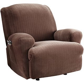 Sure Fit SureFit Stretch Pinstripe 1 pc. Recliner Slipcover, Chocolate (Brown)