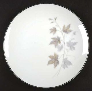 Noritake Harwood Bread & Butter Plate, Fine China Dinnerware   Tan, Gray Leaves,