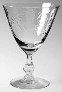 Tiffin Franciscan Santa Anita Water Goblet   Stem #17492, Cut
