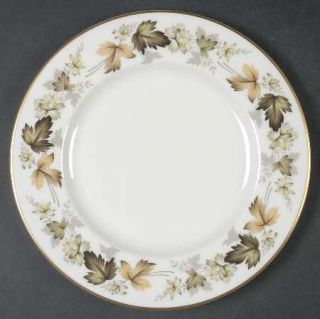 Royal Doulton Larchmont Salad Plate, Fine China Dinnerware   Green & Brown Leave