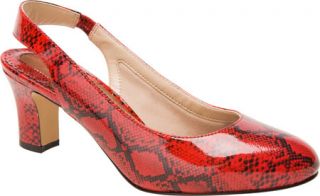 Womens Ros Hommerson Vicki   Red/Black Snake Print Patent Mid Heel Shoes