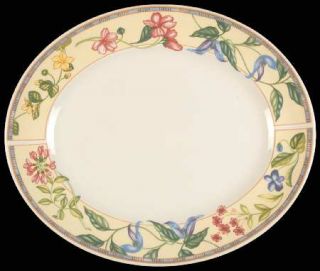 Johnson Brothers Spring Medley 12 Oval Serving Platter, Fine China Dinnerware  