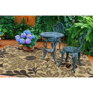 Hand hooked Bliss Brown Rug (5 X 8)