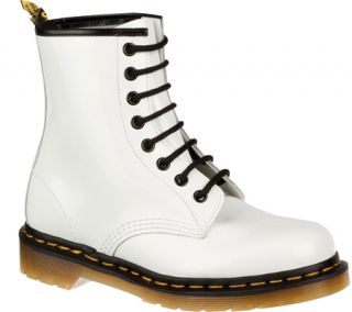 Womens Dr. Martens 1460 8 Eye Boot Patent   White Patent Lamper Boots