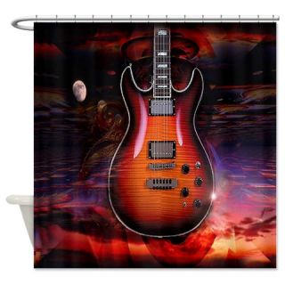  Electric guitar Shower Curtain  Use code FREECART at Checkout