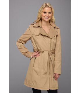 Vince Camuto Zipper Belted Trench Womens Clothing (Tan)