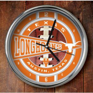Texas Longhorns Chrome Clock