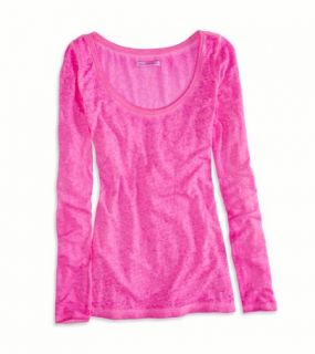 Magenta AE Favorite Long Sleeve T Shirt, Womens XXS
