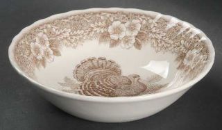 Queens China Thanksgiving Brown Coupe Cereal Bowl, Fine China Dinnerware   Brow