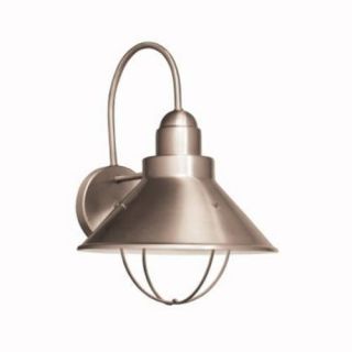 Kichler 11099NI Outdoor Light, Soft Contemporary/Casual Lifestyle Wall 1 Light Fluorescent Fixture Brushed Nickel