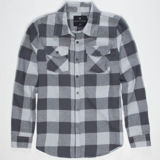 Lancaster Boys Flannel Shirt Charcoal In Sizes Large, X Large, Mediu