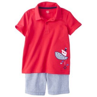 Just One YouMade by Carters Newborn Boys 2 Piece Set   Red/Light Blue 6 M