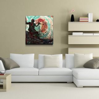 Alexis Bueno The Color Of Jazz Xvii Oversized Canvas Wall Art (Over sizeSubject AbstractImage dimensions 30 inches high x 30 inches wideOuter dimensions 30 inches high x 30 inches wide x 1.5 inches deep )