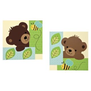 Bedtime Originals Green, yellow brown Honey Bear Wall D cor