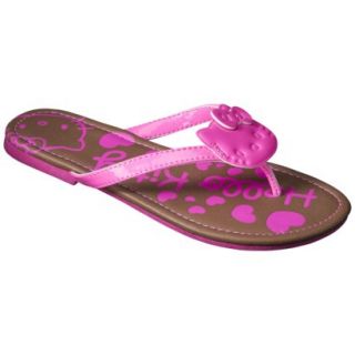Girls Hello Kitty Flip Flop Sandals   Neon Pink S