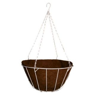 12 Chateau Hanging Basket  Brown  White Chain