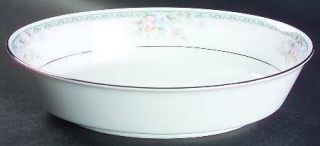 Noritake Silk Garland 9 Oval Vegetable Bowl, Fine China Dinnerware   Legendary,