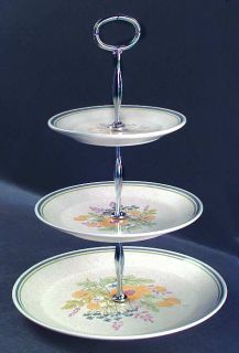 Lenox China Summer Spice 3 Tiered Serving Tray (DP, SP, BB), Fine China Dinnerwa