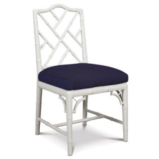 Jonathan Adler Chippendale Side Chair 996 Frame / Fabric White / Navy