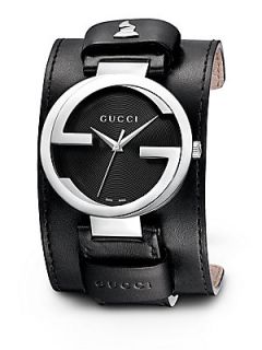 Gucci Interlocking GRAMMY? Special Edition Stainless Steel and Leather Watch   S