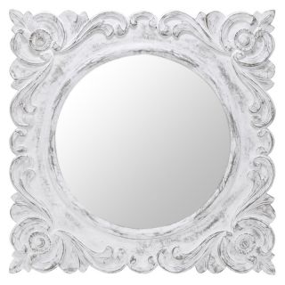 Cooper Classics Inc Margate Aged White Decorative Mirror   31.5W x 31.5H   40079