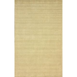 Nuloom Handmade Solid Textured Champagne Rug (7 6 X 9 6)