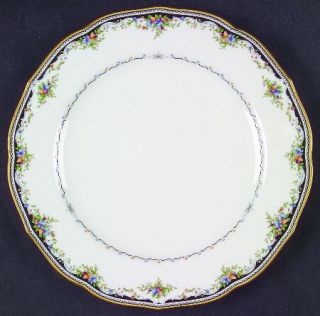 Mikasa Millefleur Salad Plate, Fine China Dinnerware   Bone, Floral Border, Blac