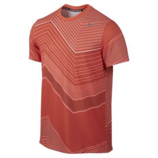 Nike Rally Sphere Stripe Mens Tennis Shirt   Turf Orange