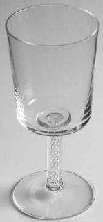 Unknown Crystal Unk2520 Wine Glass   Air Twist Stem,Square Bowl
