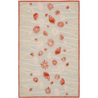 Martha Stewart Poppy Glossary Cayenne Red Wool/ Viscose Rug (8 X 10)