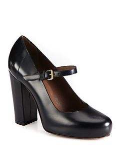 Leather Mary Jane Pumps