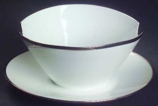 Rosenthal   Continental Classic Platinum (Older) Gravy Boat with Attached Underp