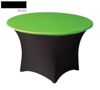 Snap Drape Snug Fit Cocktail Table Cover Fits 60 in Round Table, Black