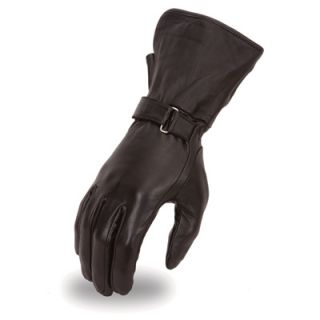 Mens Lightweight Gauntlet Motorcycle Gloves   Black, 3XL, Model# FI125GL