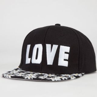 Daisy Love/Hate Womens Snapback Hat Black One Size For Women 234049100