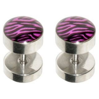 Womens Supreme Jewelry Fake Plug Ear Ring   Pink/Black