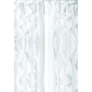 White Tuxedo Elegant 96 Inch Curtain Panel