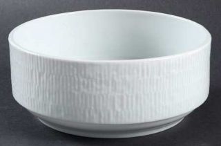 Apilco Apicius Coupe Soup Bowl, Fine China Dinnerware   White, Embossed Lines On